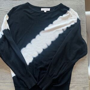 Philosophy Black and White Tie-Dye Sweater